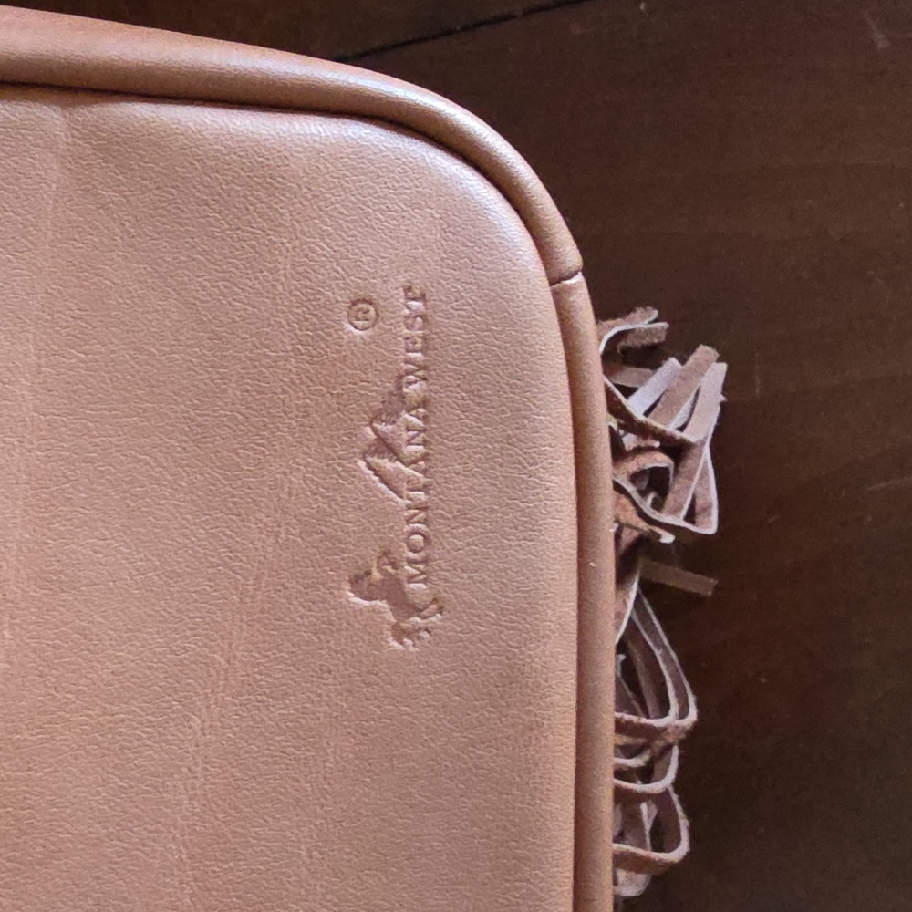 NWOT Montana West genuine leather tooled floral fringe crossbody bag - Picture 8 of 9